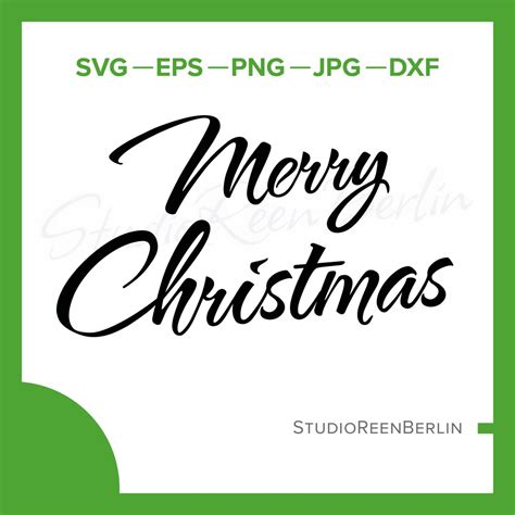 Merry Christmas Cursive Svg, Christmas Written Instant Download, Merry ...
