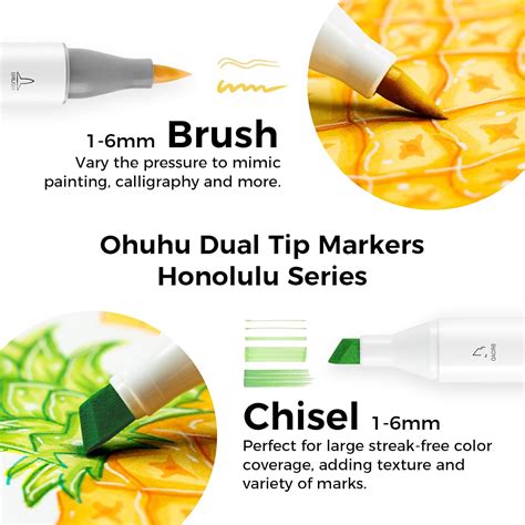 Ohuhu Alcohol Markers Brush Tip - Double Tipped Art India | Ubuy