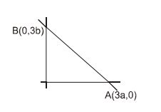 The line b x+a y=3 a b cuts the coordinate axes at A and B, then ...