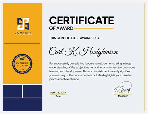 Image result for Course Completion Certificate Model