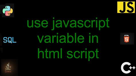 Image result for Using JavaScript Variables in HTML