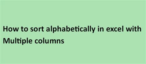 Image result for Excel Sort Alphabetically Formula