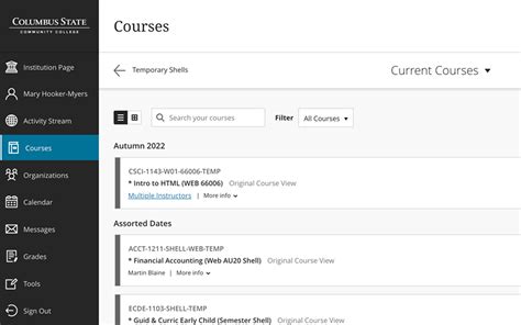 Blackboard Base Navigation | CSCC Digital Education and Instructional ...
