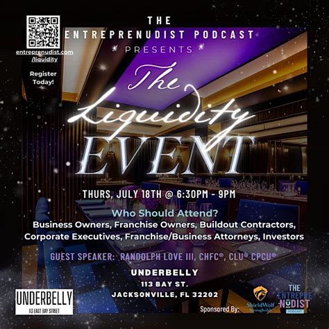 The Entreprenudist Podcast Presents: The Liquidity Event, Underbelly ...