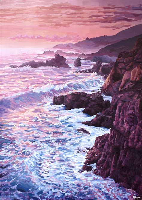 Big Sur Coast, Me, Acrylic, 2020 : r/Paintings