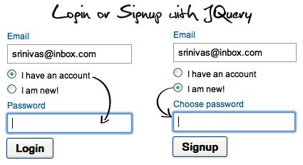 jQuery Sign Up 的图像结果