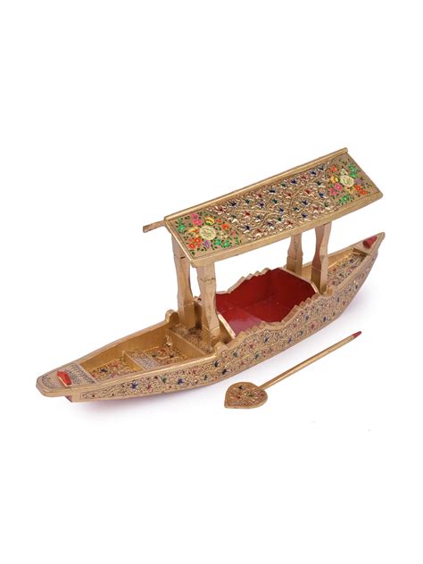 Large Paper Mache Shikara Boat Showpiece | Get Yours Today