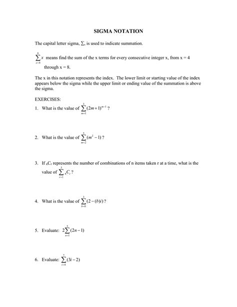Image result for Sigma Notation Explicit