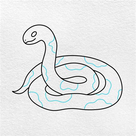 Easy Snake Sketch How To Draw A Snake In 1 Point Perspective