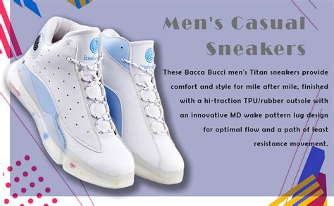 Buy Bacca Bucci Mens Titan Mid Top Streetwear Sneakers With Pu Moulded ...