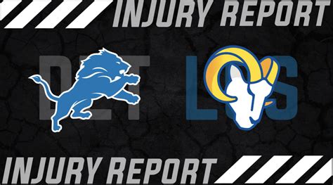 Detroit Lions Final Injury Report for Matchup vs. Rams - Detroit Sports Nation