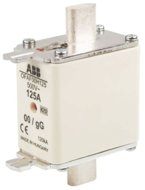 OFAF00H125 1SCA022627R1630 ABB | ABB 125A Centred Tag Fuse, NH00, 500V ...