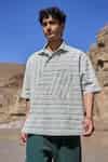 Buy Multi Color Cotton Slanted Stripe Organic Shirt For Men by Dash And ...
