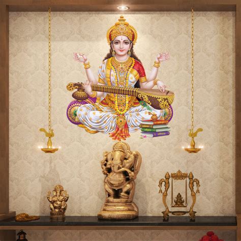 god & god's 63 cm Ma Saraswati Modern Art 157 Self Adhesive Sticker ...