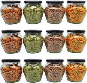 Vedplus Glass Grocery Container - 500 ml Price in India - Buy Vedplus ...