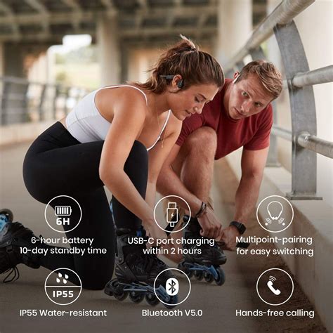 Buy AfterShokz OpenMove Bone Conduction Bluetooth Headset with Noise ...