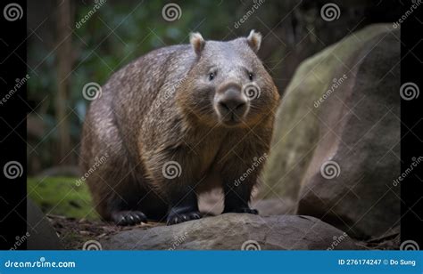A Beautiful Photograph of Northern Hairy-nosed Wombat Stock ...