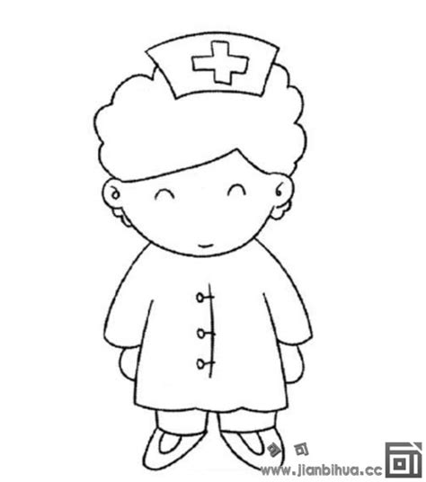 护士简笔画图片大全_护士怎么画_儿童护士简笔画的画法_亲子简笔画大全