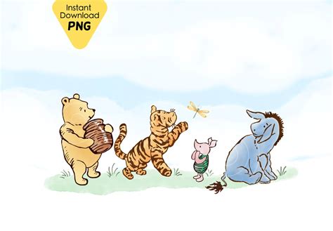 Winnie the Pooh Clipart Piglet Eeyore Tigger Images Balloon Umbrella ...