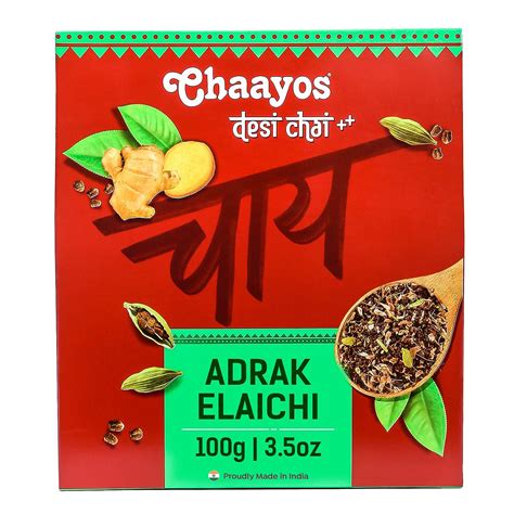 Chaayos Adrak Elaichi Tea (Ginger and Cardamom) - Premium Desi Chai ...