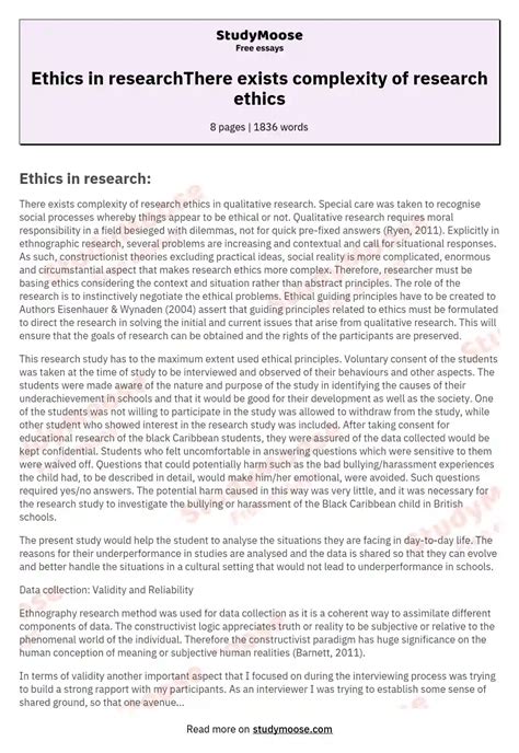 Rezultat imagine pentru Research Ethics Example
