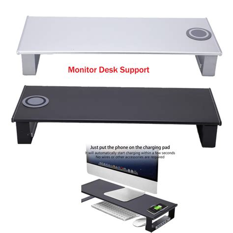 Monitor Stand With Wireless Charging USB 3.0 Ports, Metal Computer ...