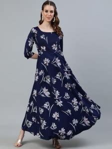 Aasi - House of Nayo Women Maxi Blue Dress - Buy Aasi - House of Nayo ...