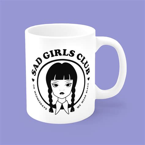 Wednesday Addams Sad Girls Club Coffee Mug Gothic Aesthetic Mugs – Aesthetics Boutique