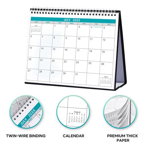 Office Desk Calendar 2025 Desk Calendar - With Spiral Binding For Office & Home, 9.05x7.48 ...