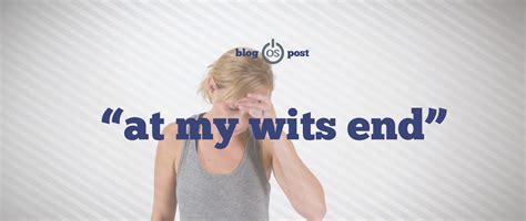 “At My Wits End” | Original Strength