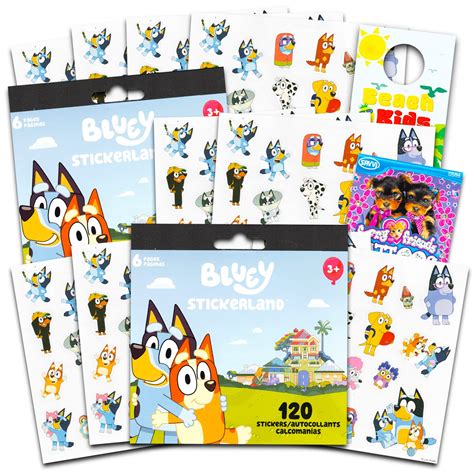 Buy Bluey Party Favors Bundle - 240 Bluey Stickers Featuring Bluey ...