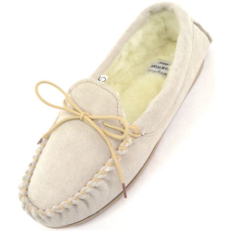 Women's Genuine Suede Leather Moccasin / Slippers - Absolute Footwear