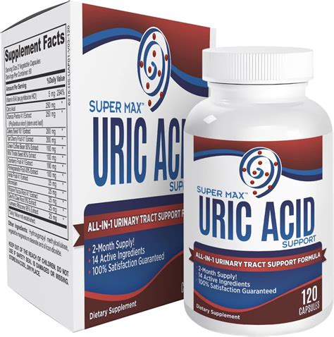 Buy Super-Max Uric Acid Cleanse Support Supplement 2-Month Supply With ...