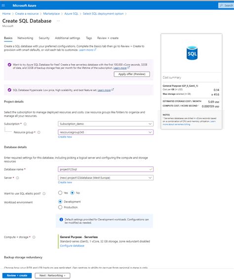 Azure Start Database 的图像结果