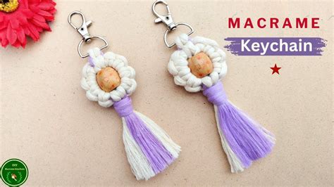 Image result for DIY Macrame Flower Keychain Tutorial