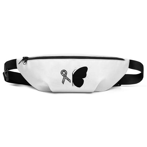 Buy Zebra Ribbon Butterfly Stainless Fanny Pack, Ehlers Danlos Fanny ...