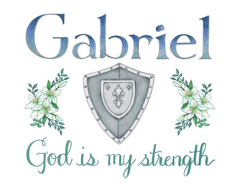 Gabriel Name Sign: Cardstock Print of Original Artwork for the Name ...