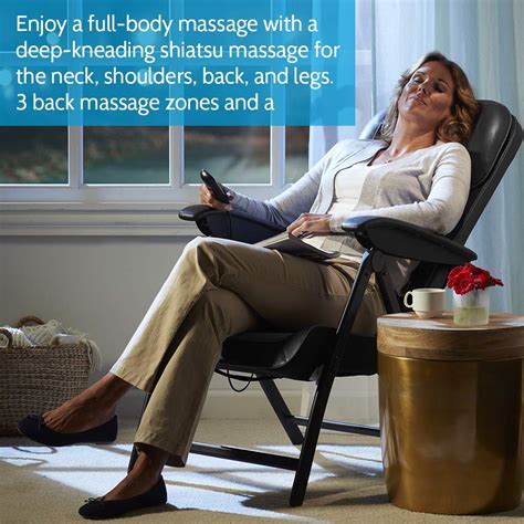 Buy HoMedics Easy Lounge Shiatsu Massage Chair with Neck, Shoulder, 3 ...