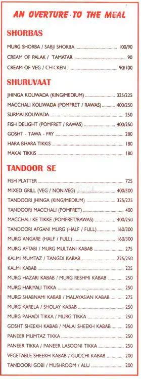 Menu at Golden Door, Mumbai, Opposite Globus Opposite Globus