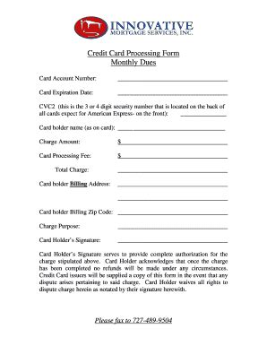 Image result for Paper Credit Card Processing Form