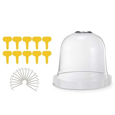 Buy SICOTAS Plant Covers Set Cloche Plastic Garden Backyard Mini ...