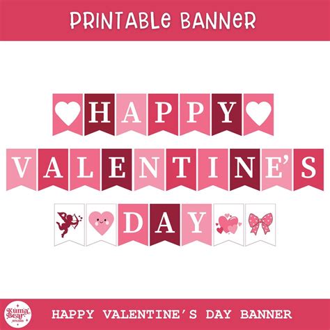 Printable Valentine's Day Decor, Valentines Day Banner Printable ...