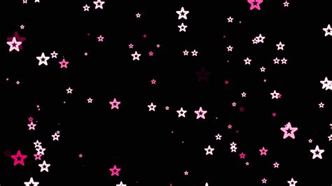 Black Background With Pink Stars