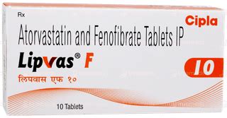Lipvas F 10 Tablet 10: Uses, Side Effects, Price & Substitutes