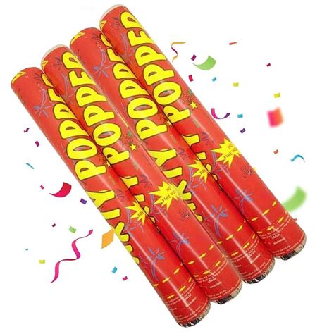 Party Propz Multicolor Party Poppers for Birthday- 4 Pcs (30 cm ...