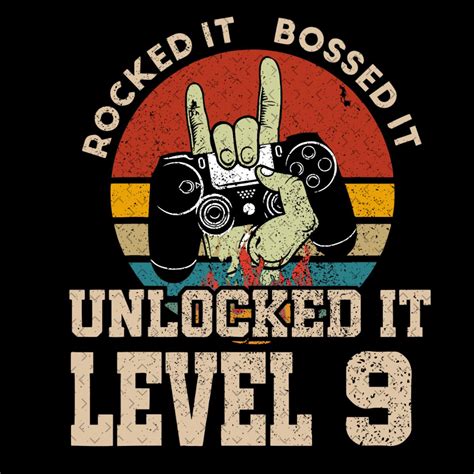 Unlocked It Level 9 Gamer Birthday Svg, Birthday Svg, 9th Ga - Inspire ...