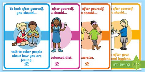 Cursive All About Me - Looking after Yourself Display Posters