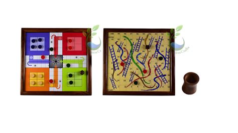Absolute Art Gallery Wooden 2 In 1 Ludo Board Game | Desertcart INDIA