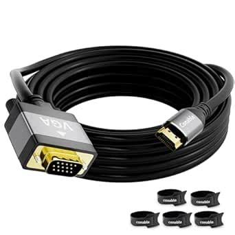 HDMI to VGA Cable 4 FT, Uni-Directional HDMI (Source) to VGA (Display ...