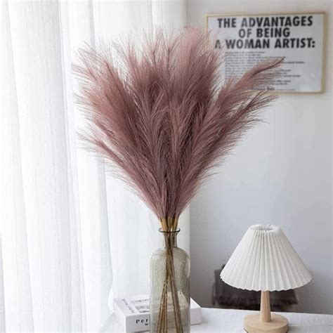 Buy Faux Comet Pampas Grass (Brown) - Set Of Four Online in India | Vaaree